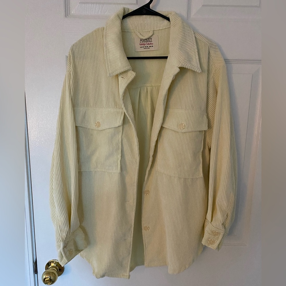 Light yellow corduroy jacket
